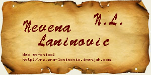 Nevena Laninović vizit kartica